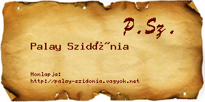 Palay Szidónia névjegykártya